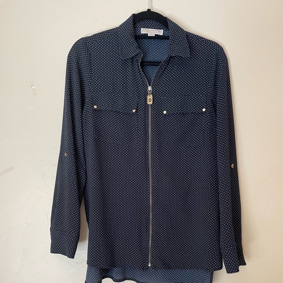 MICHAEL Michael Kors Tops - Michael Kors blouse w/ zipper and roll sleeves